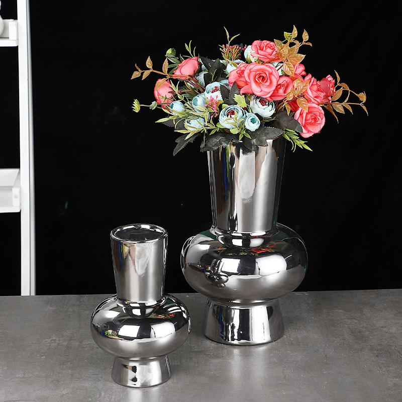 Golden and Silver ceramic vase