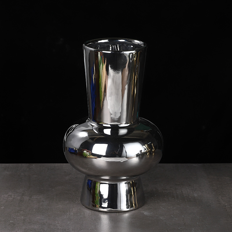 Golden and Silver ceramic vase