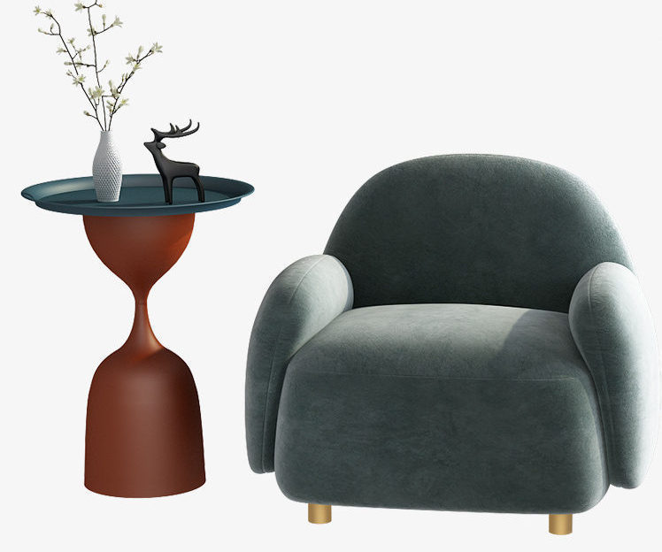 Modern leisure single sofa with backrest