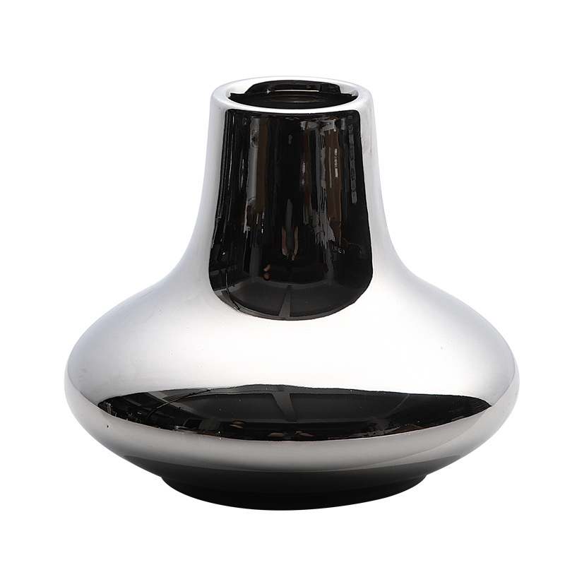 Silver Ceramic vase