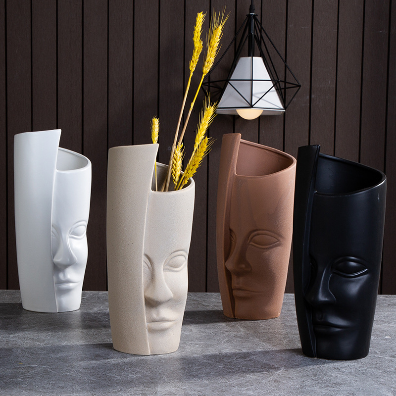 The face Ceramic Vase