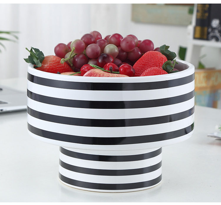 black and white vase