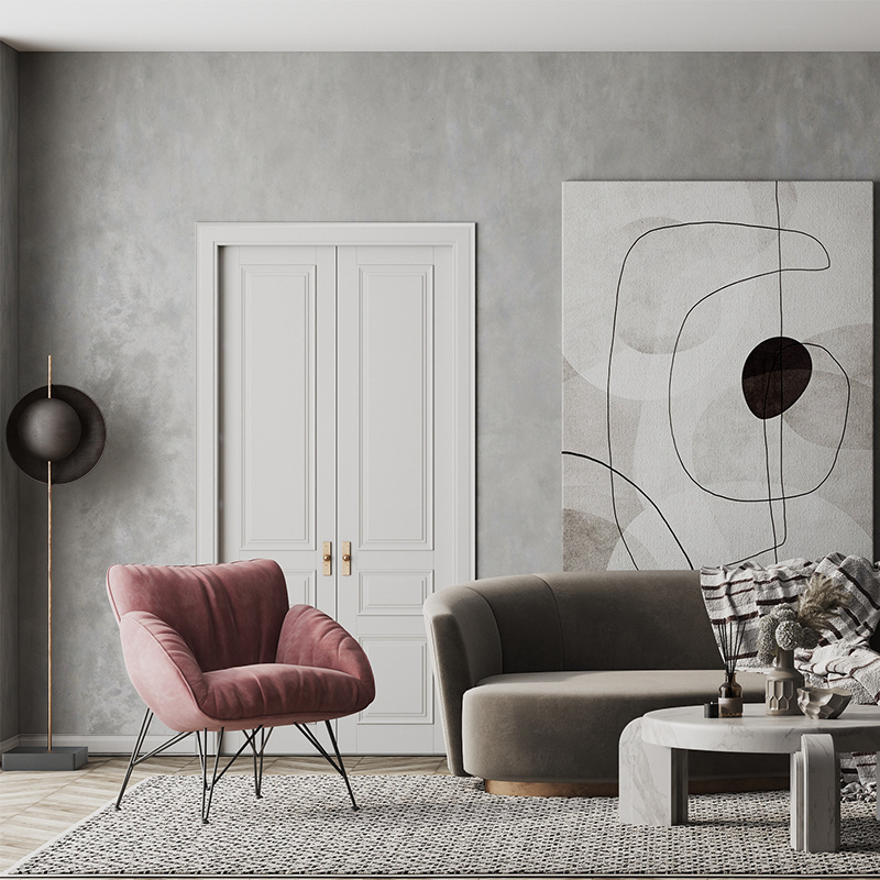 Carbon structure steel velvet chair
