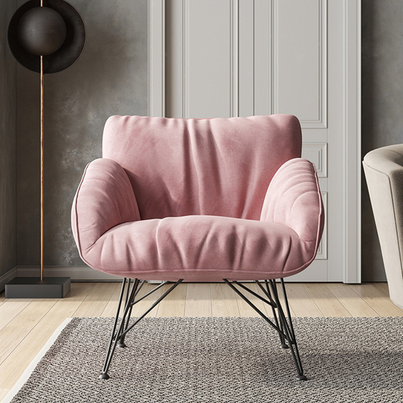 Carbon structure steel velvet chair
