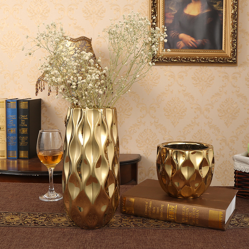 Ceramic vase Golden 2