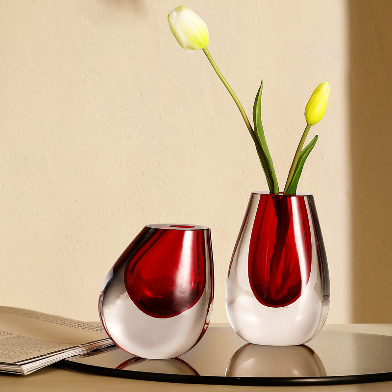 Creative glass vase water drop