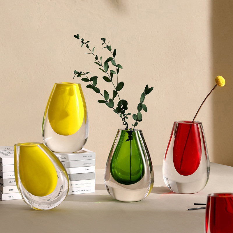 Creative glass vase water drop (6)
