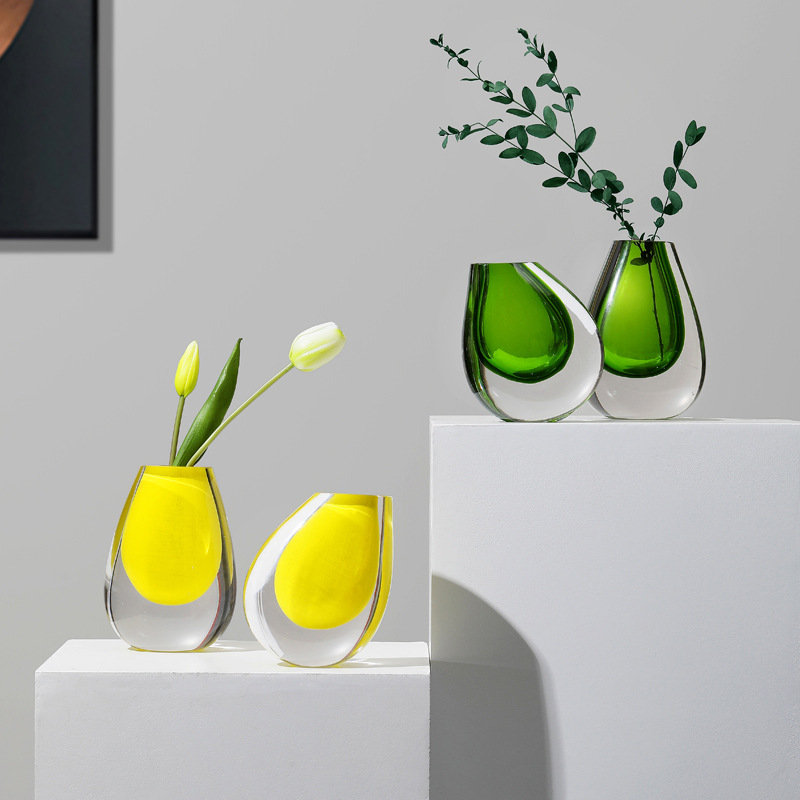 Creative glass vase water drop (6)