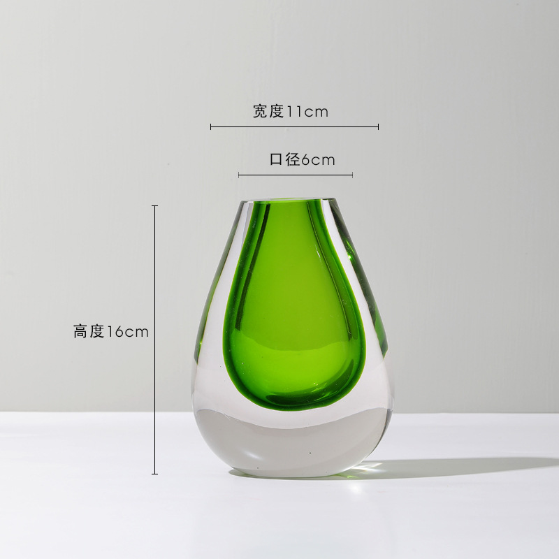 Creative glass vase water drop (6)