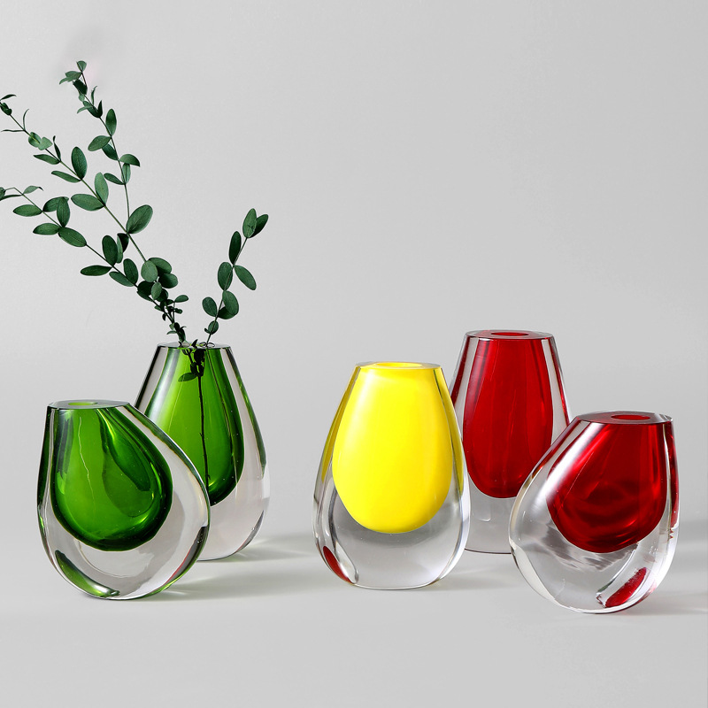 Creative glass vase water drop (6)