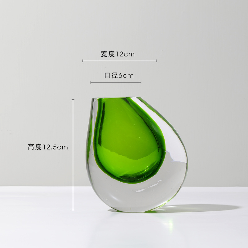 Creative glass vase water drop (6)
