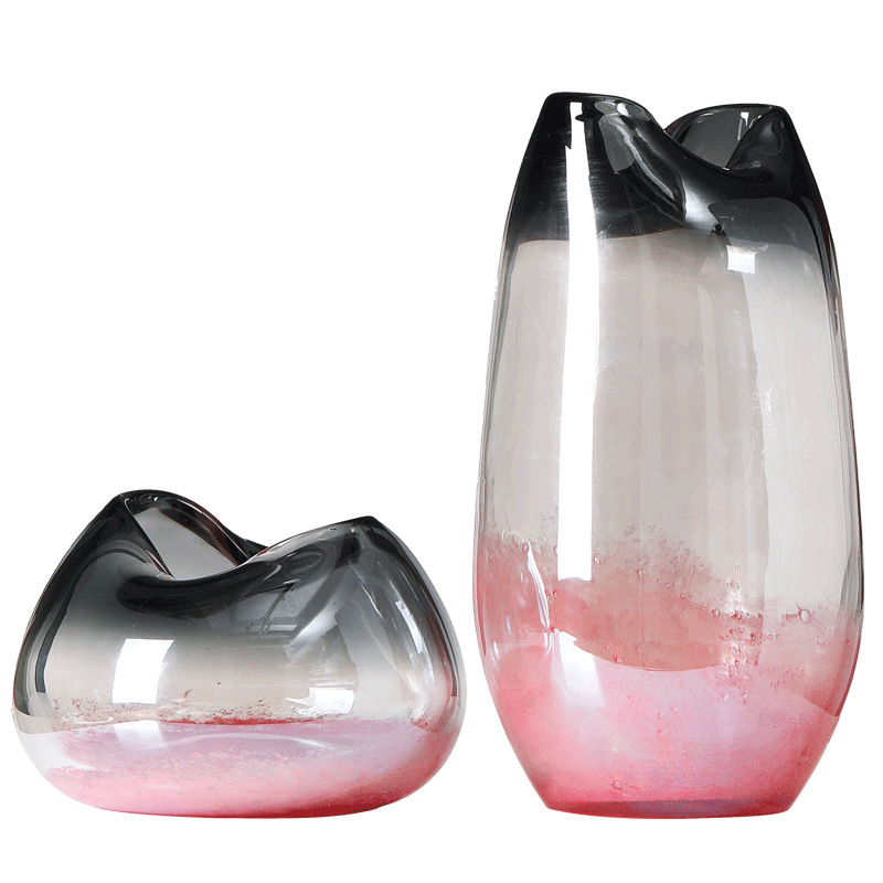 Glass Vase pink (1) Glass Vase pink (3)