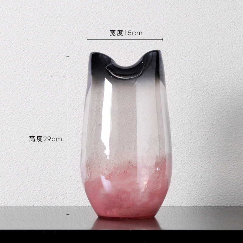 Glass Vase pink (2) Glass Vase pink (3)