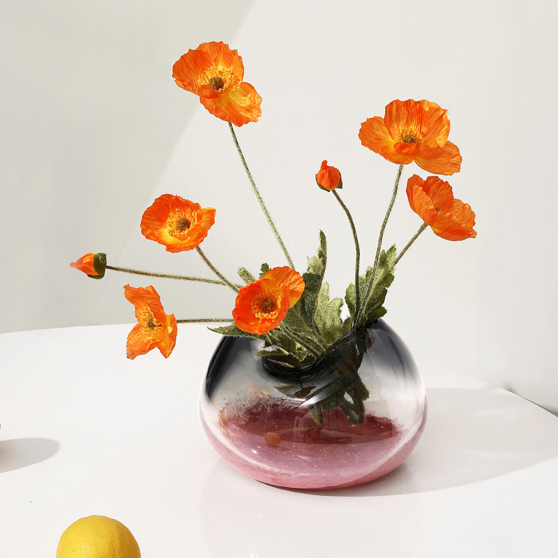 Glass Vase pink (4) Glass Vase pink (3)