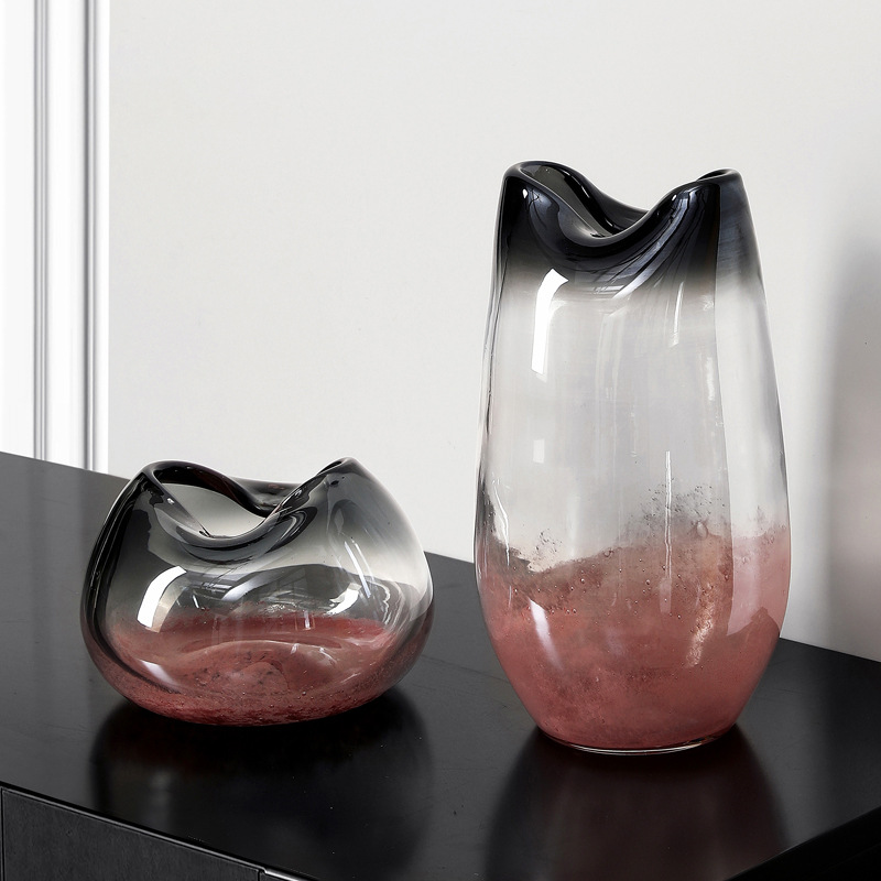Glass Vase pink (5) Glass Vase pink (3)