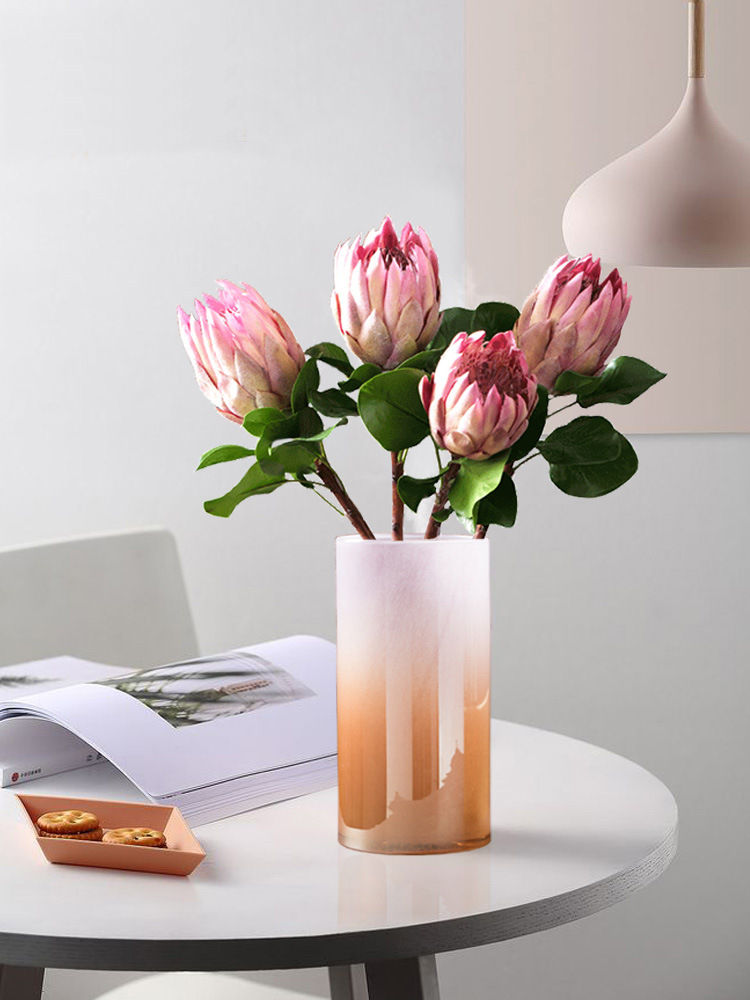 Glass vase pink 2 (1) Glass vase pink 2