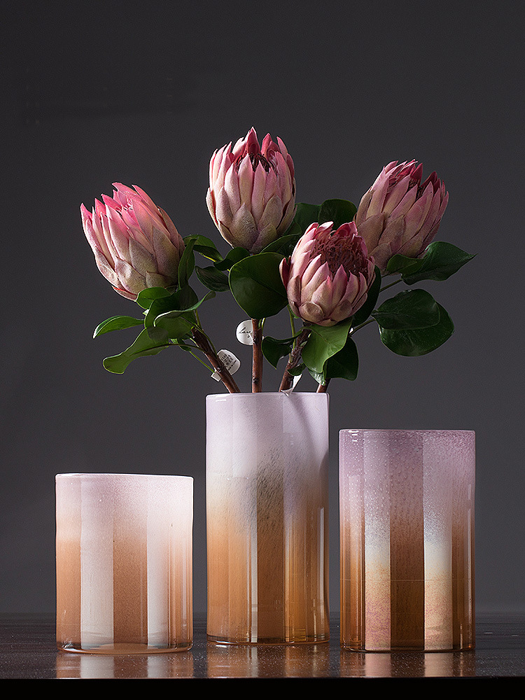 Glass vase pink 2 (2) Glass vase pink 2