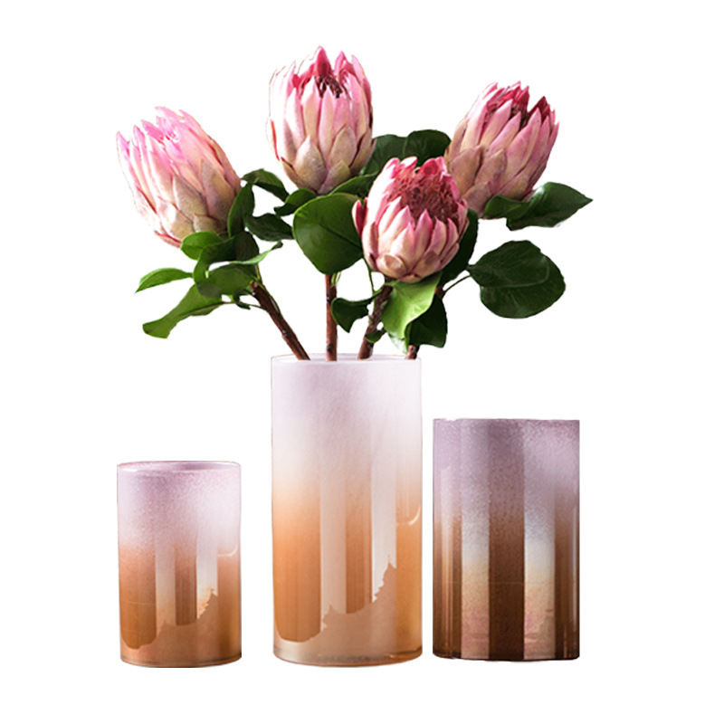 Glass vase pink 2