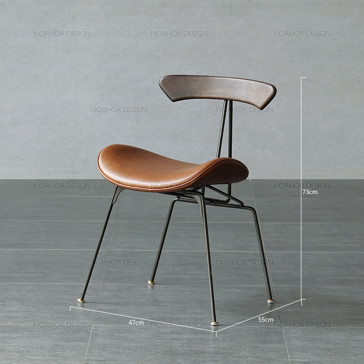 PU iron chair north Europe style