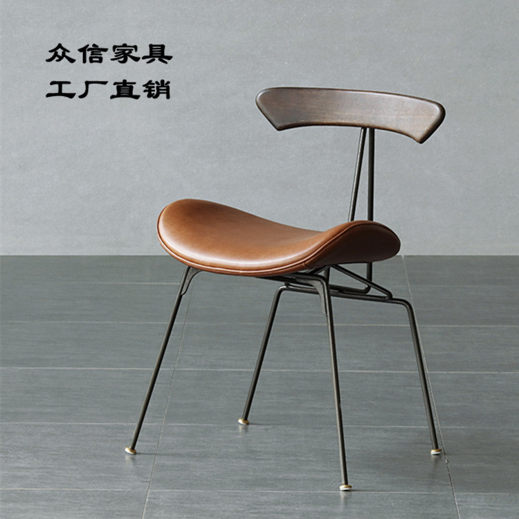 PU iron chair north Europe style