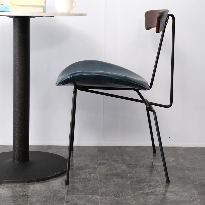 PU iron chair north Europe style