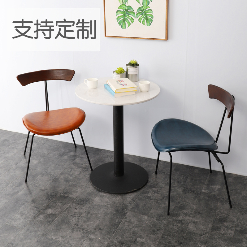 PU iron chair north Europe style