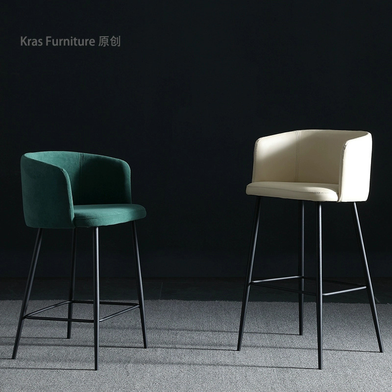 carbon steel velvet bar chair