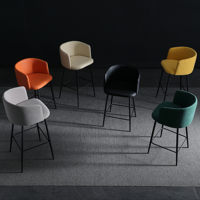 carbon steel velvet bar chair