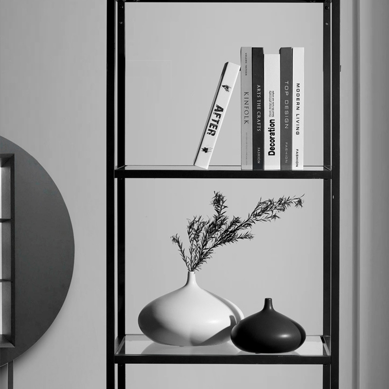 ceramic vase black and white 6