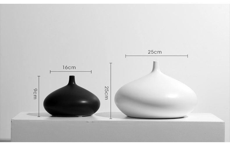 ceramic vase black and white 6