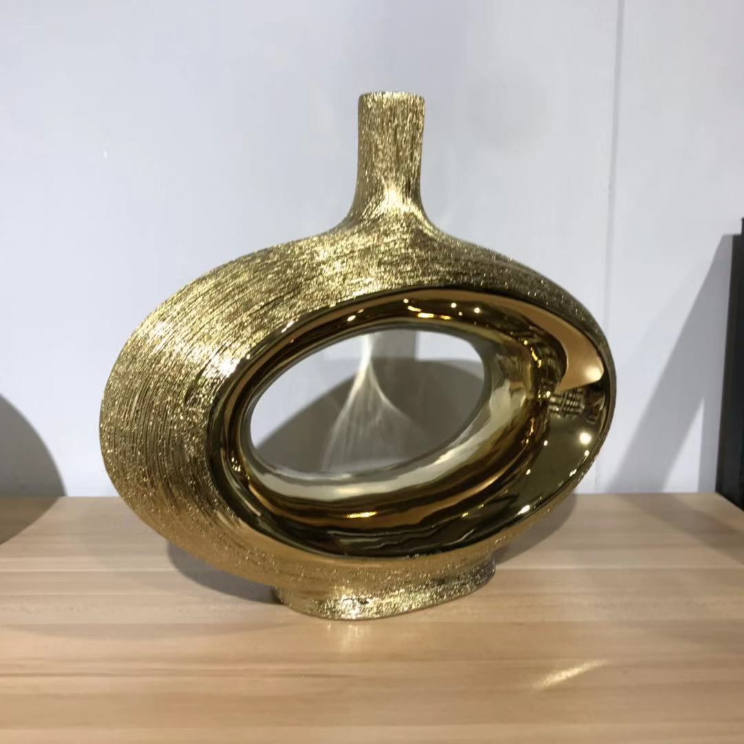 ceramic vase golden and silver 2 (2)
