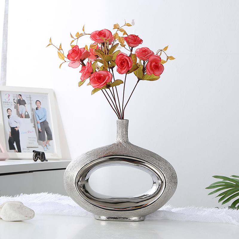 ceramic vase golden and silver 2 (2)