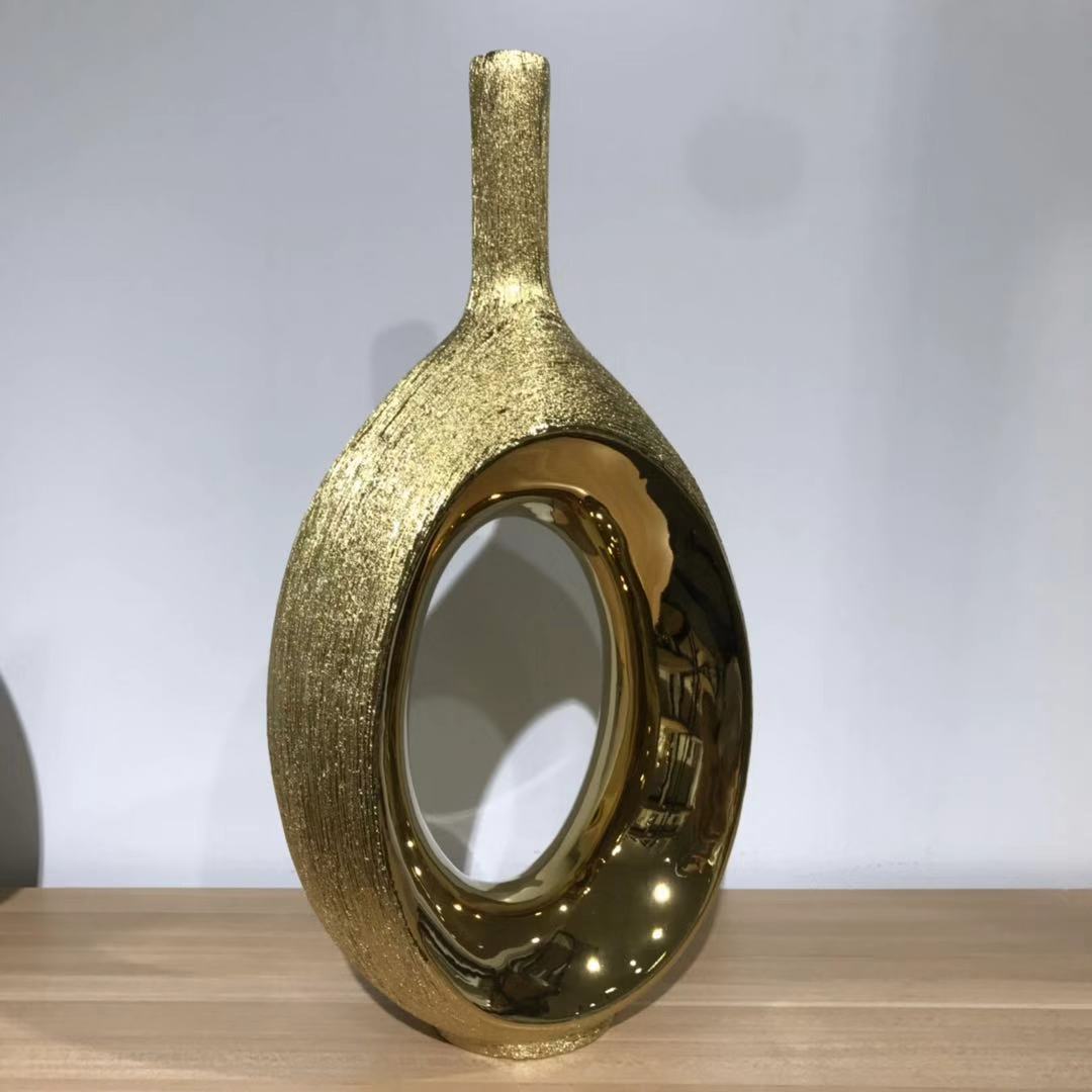 ceramic vase golden and silver 2 (2)