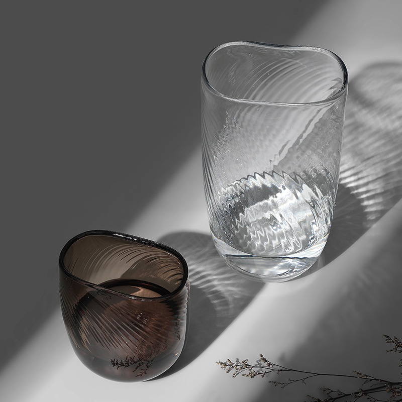 glass vase (9) white and grey glass vase (9) white and grey