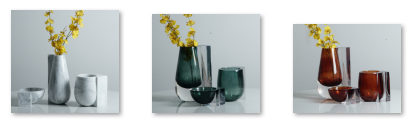 5 Candlesticks and flower POTS