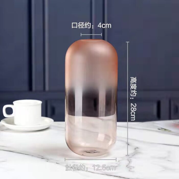Glass vase pink 5