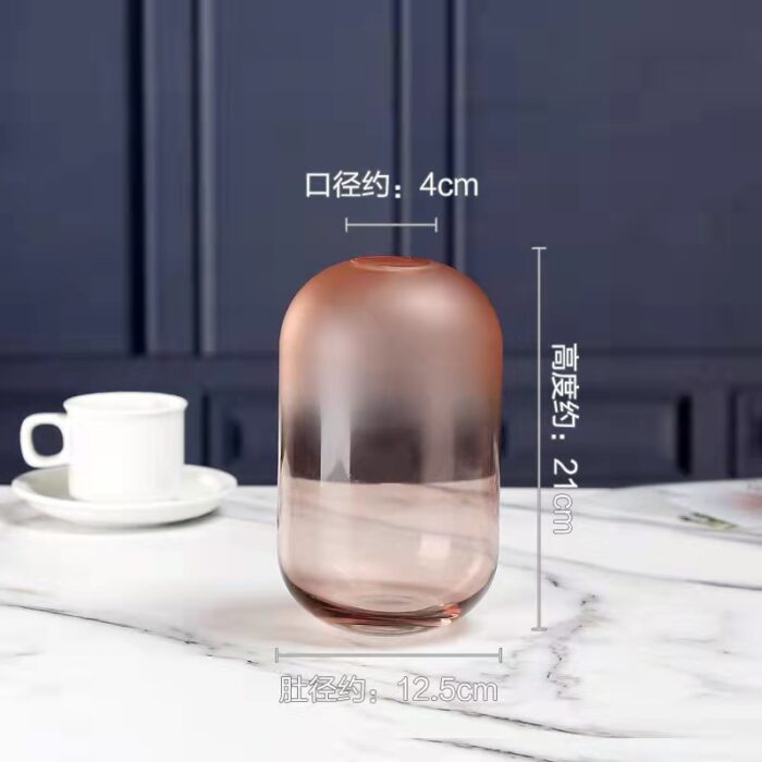 Glass vase pink 5