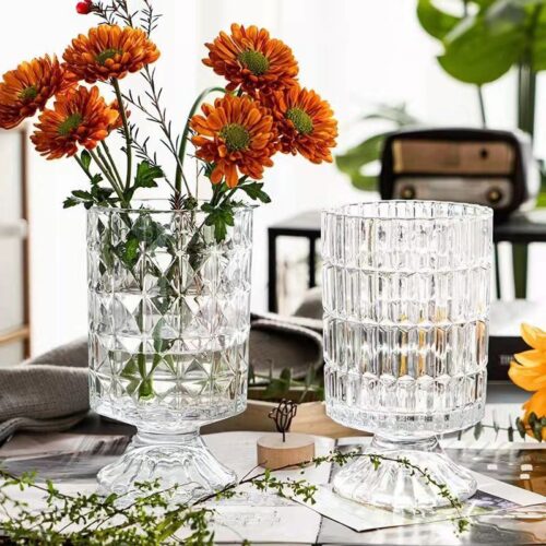 glass vase "4 pattern"