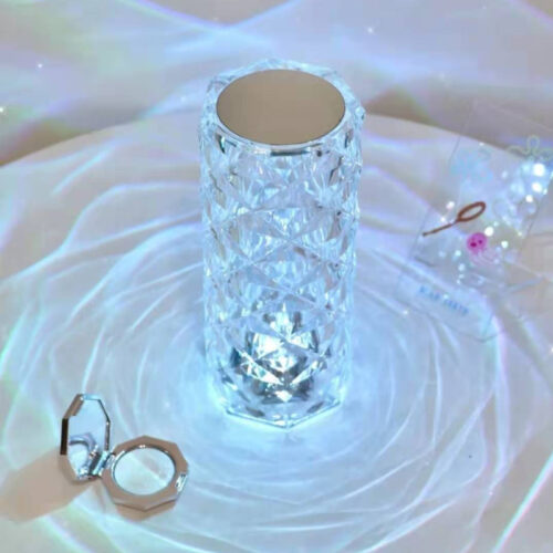 Rose on table - table light