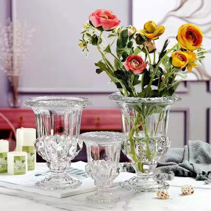 back to old time glass vase
